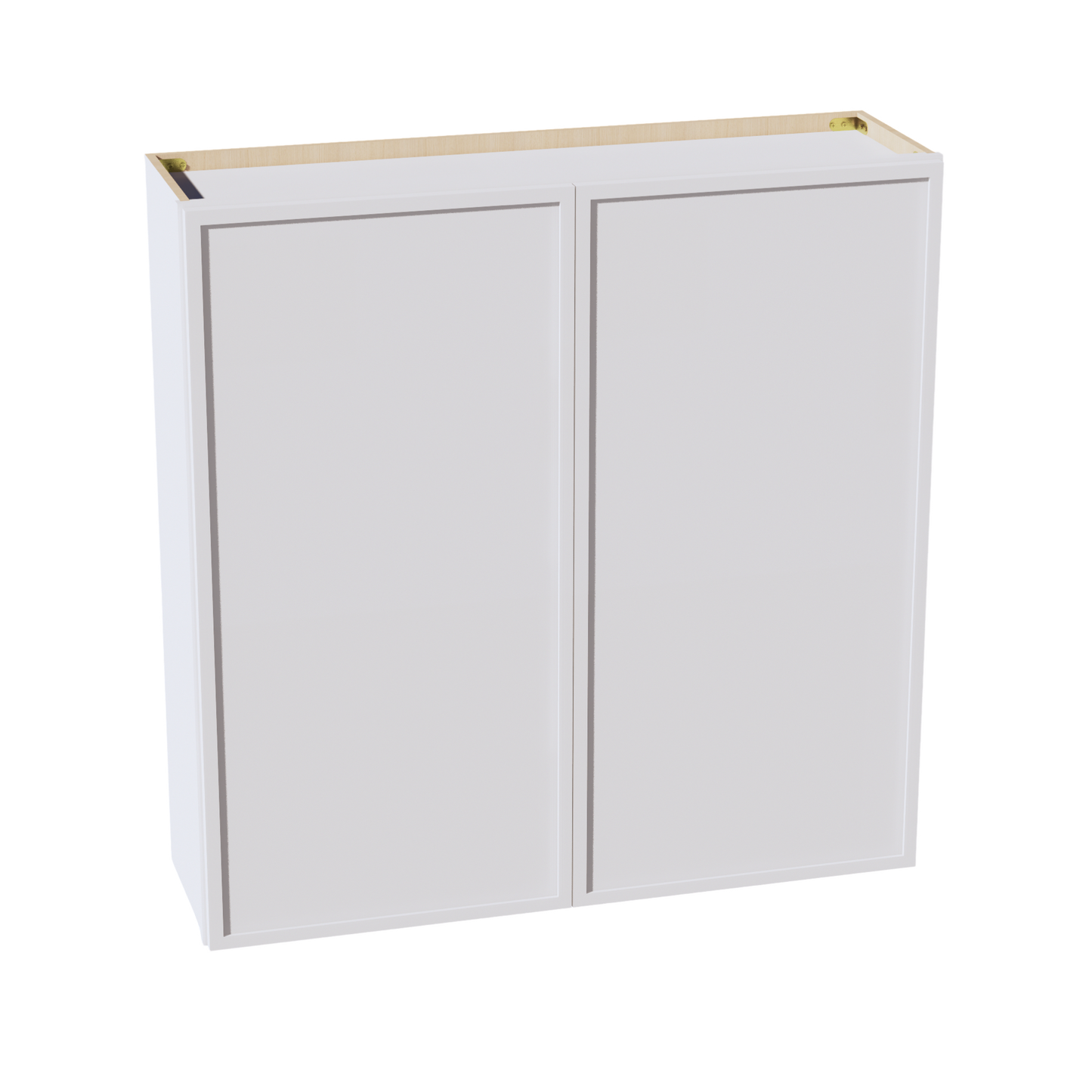 SF-W4242: Frost White Slim Shaker 42"W x 42"H 2 Doors & 3 Shelves Standard Wall Cabinet