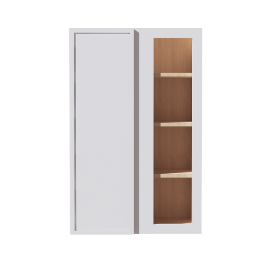 SF-WBC2742: Frost White Slim Shaker 27"W x 42"H 1 Door & 2 Shelves Wall Blind Corner Cabinets