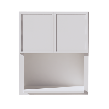 SF-WM3036: Frost White Slim Shaker 30"W x 36"H 2 Doors Wall Built-in Microwave Cabinets