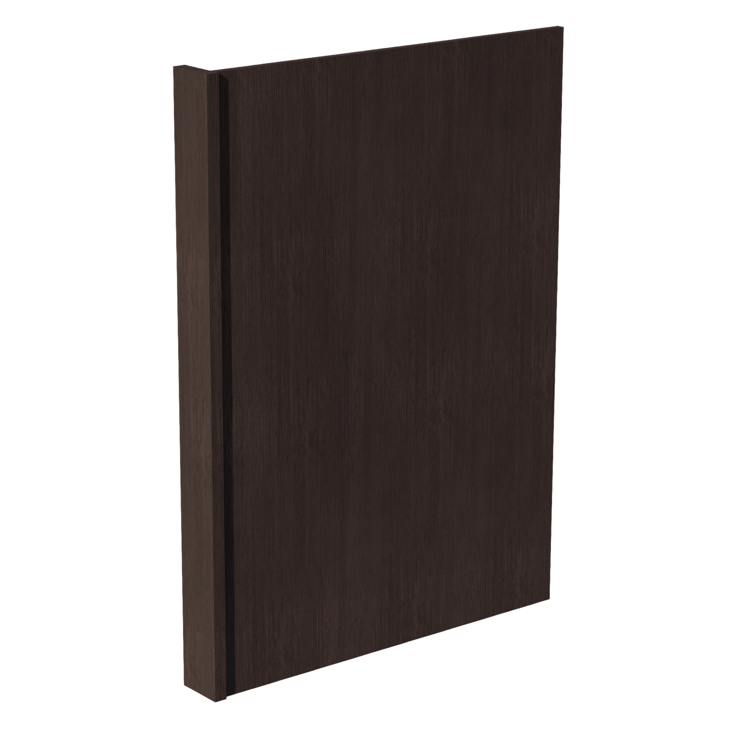 SM-DWR3: Mocha Brown Slim Shaker 3" Filler - 24"W x 34-1/2"H x 1/2"D Dishwasher Return Panel