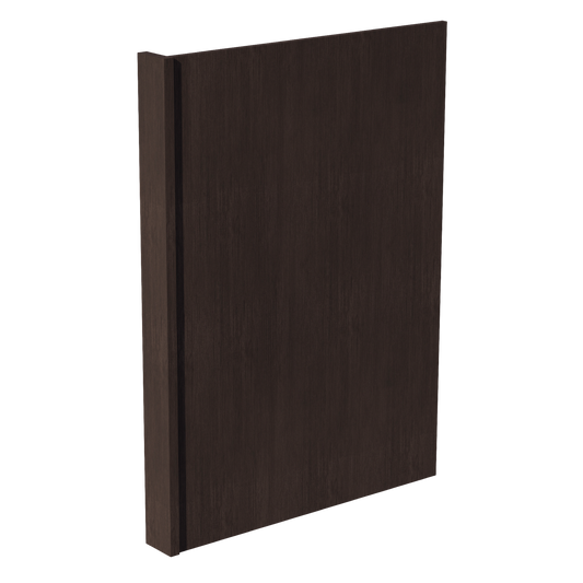 SM-DWR3: Mocha Brown Slim Shaker 3" Filler - 24"W x 34-1/2"H x 1/2"D Dishwasher Return Panel