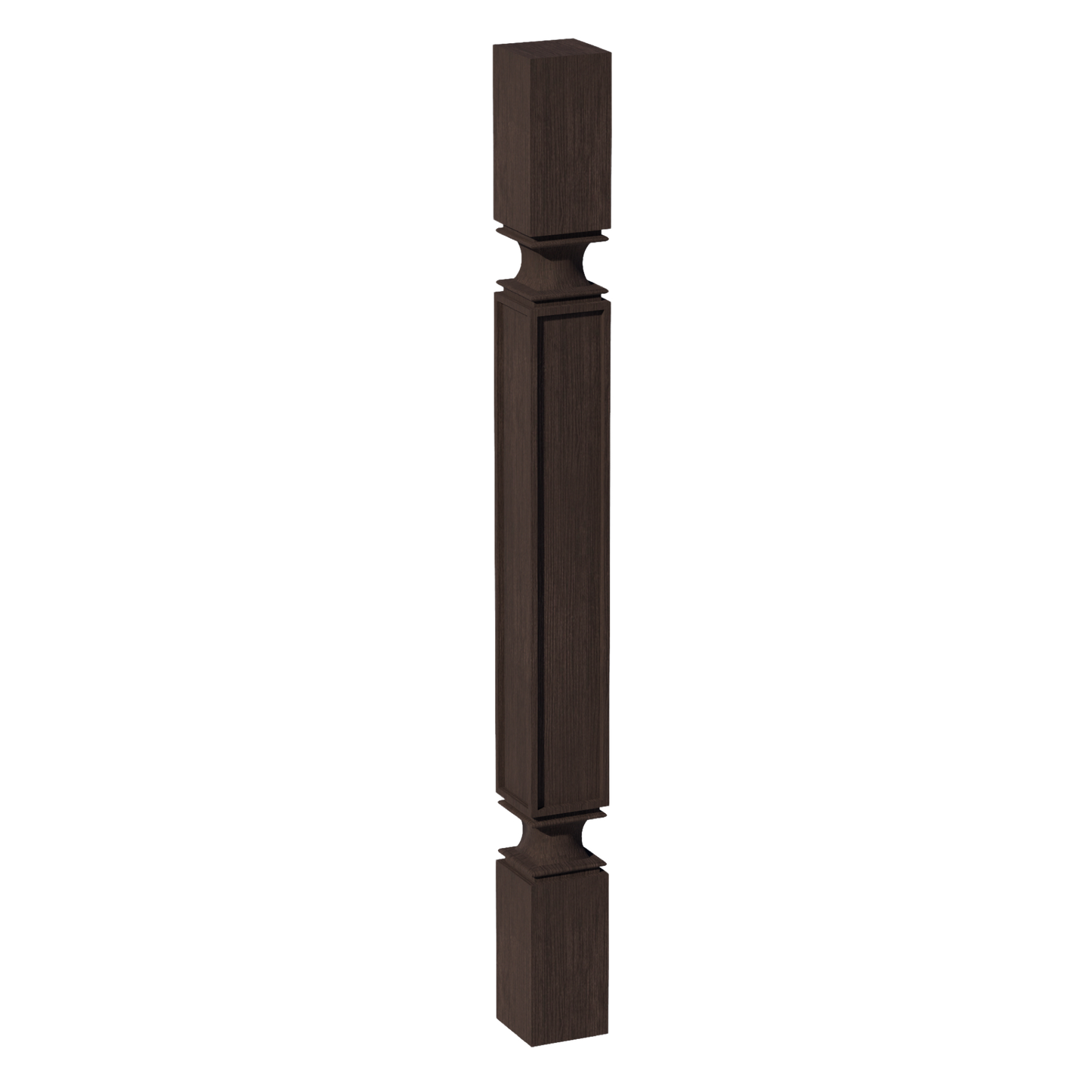 SM-SP336: Mocha Brown Slim Shaker 03"W x 36"H x 03"D Square Roman Pillar