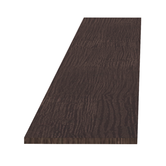 SM-TK8: Mocha Brown Slim Shaker 96"W x 4-1/2"H x 1/4"D Toe Kick Plate