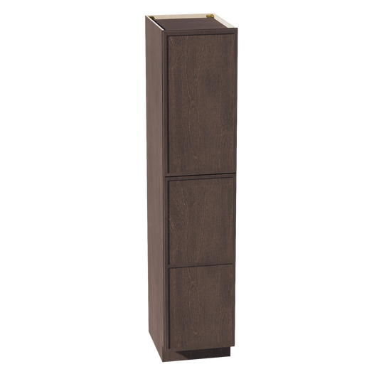 SM-TP1884: Mocha Brown Slim Shaker 18"W x 84"H x 24"D 2 Doors & 5 Shelves Tall Shelf Pantry Cabinets