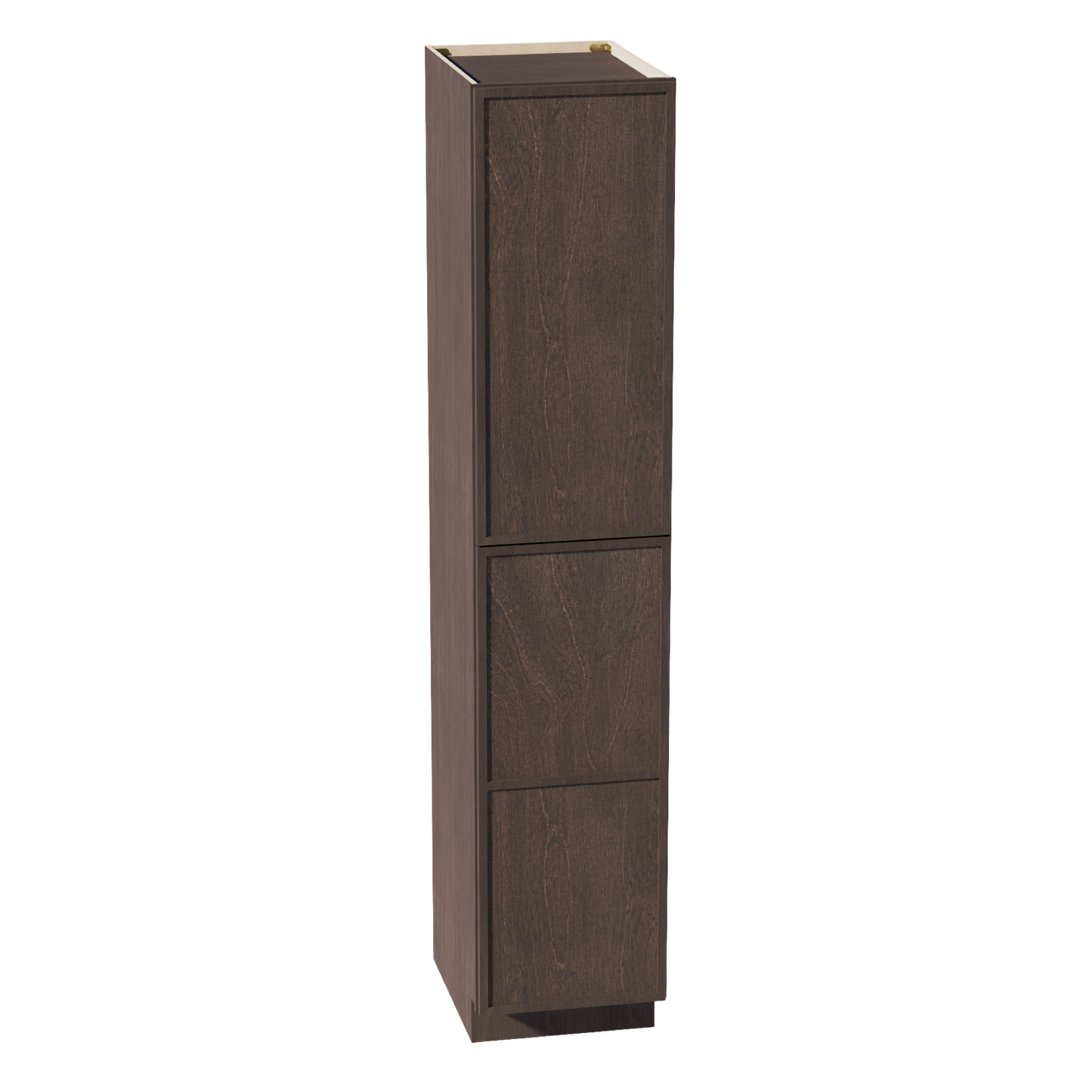 SM-TP1890: Mocha Brown Slim Shaker 18"W x 90"H x 24"D 2 Doors & 5 Shelves Tall Shelf Pantry Cabinets