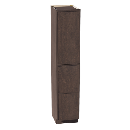 SM-TP1890: Mocha Brown Slim Shaker 18"W x 90"H x 24"D 2 Doors & 5 Shelves Tall Shelf Pantry Cabinets