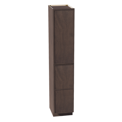 SM-TP1896: Mocha Brown Slim Shaker 18"W x 96"H x 24"D 2 Doors & 6 Shelves Tall Shelf Pantry Cabinets