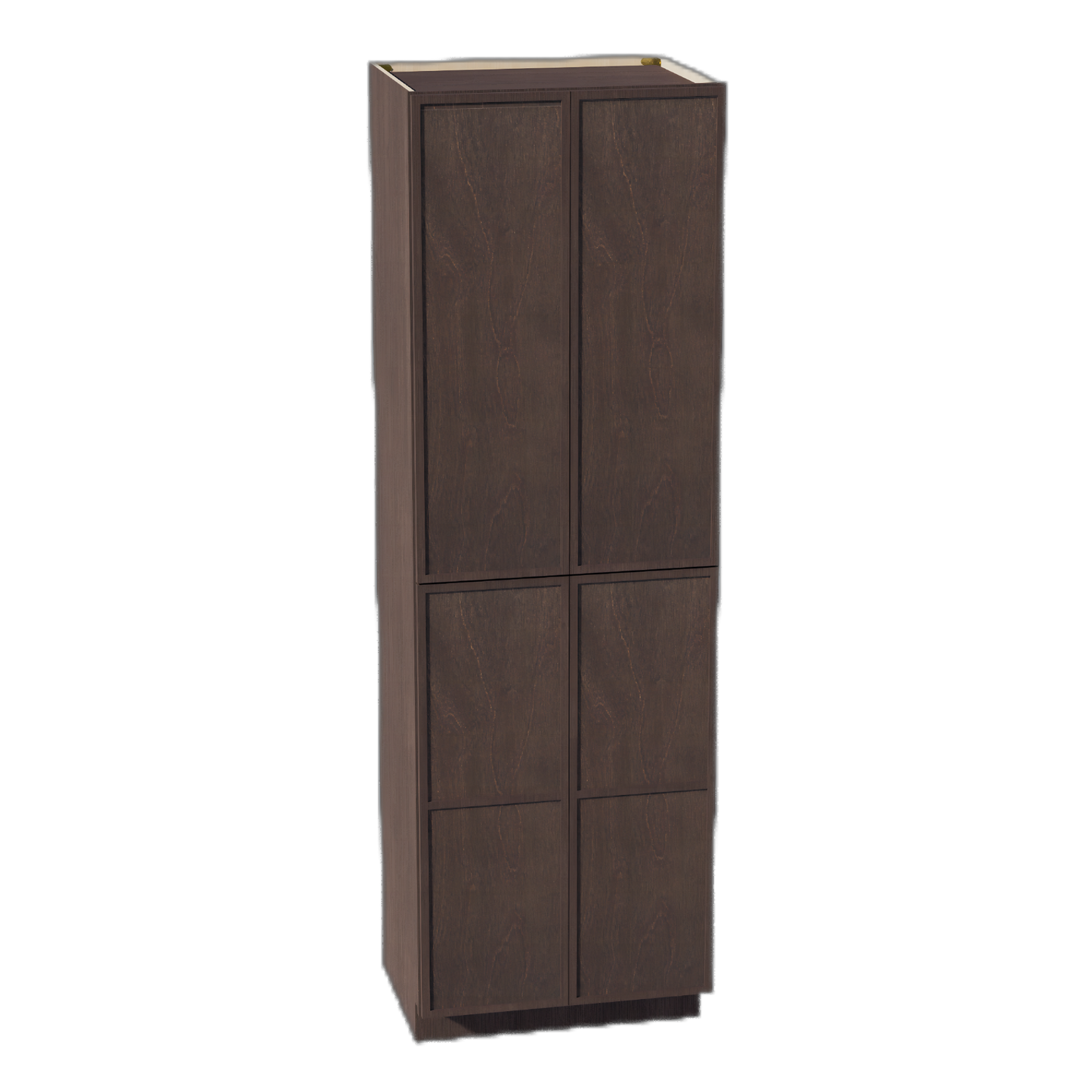 SM-TP3096: Mocha Brown Slim Shaker 30"W x 96"H x 24"D 2 Doors & 6 Shelves Tall Shelf Pantry Cabinets