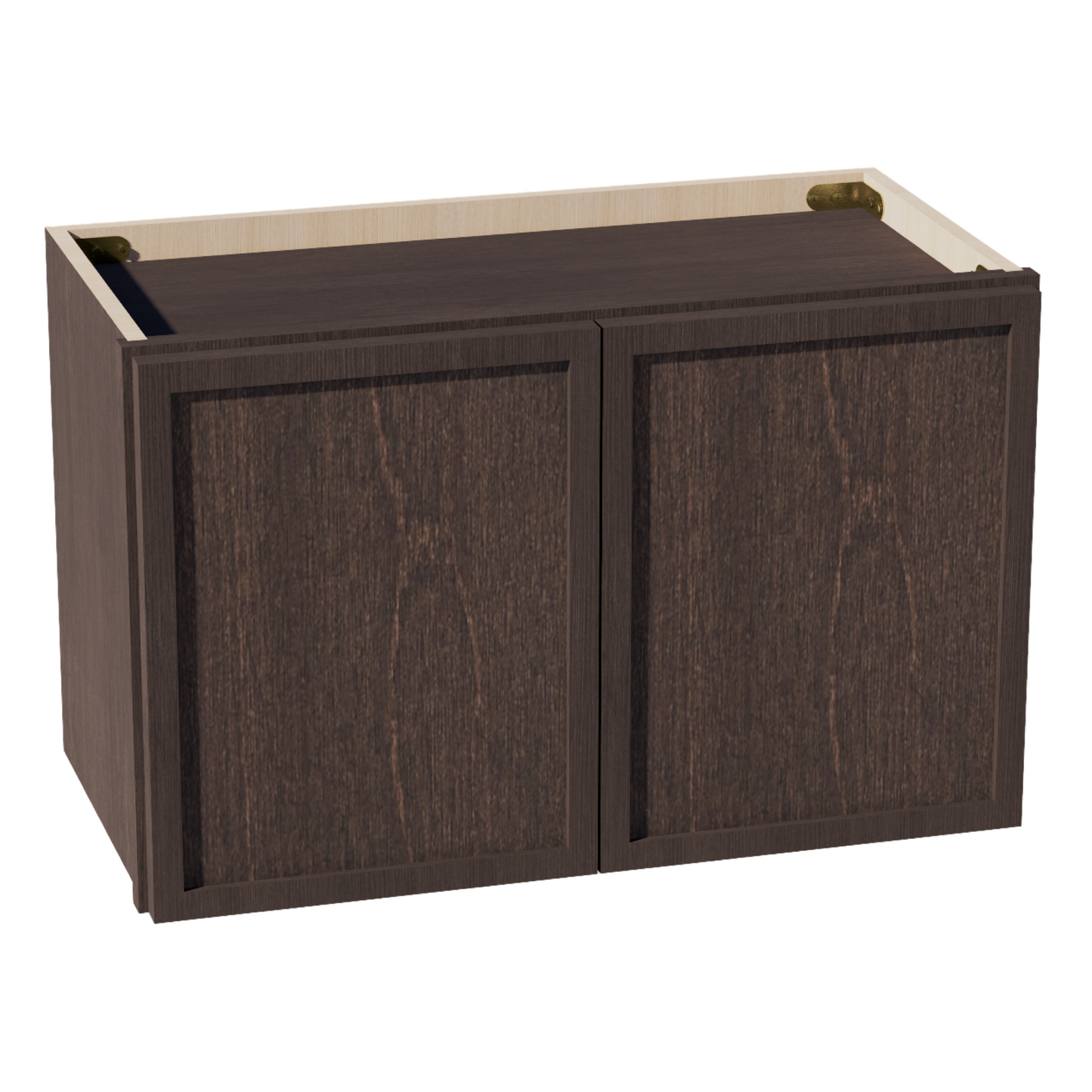 SM-W2415: Mocha Brown Slim Shaker 24"W x 15"H 2 Doors Standard Wall Bridge Cabinet