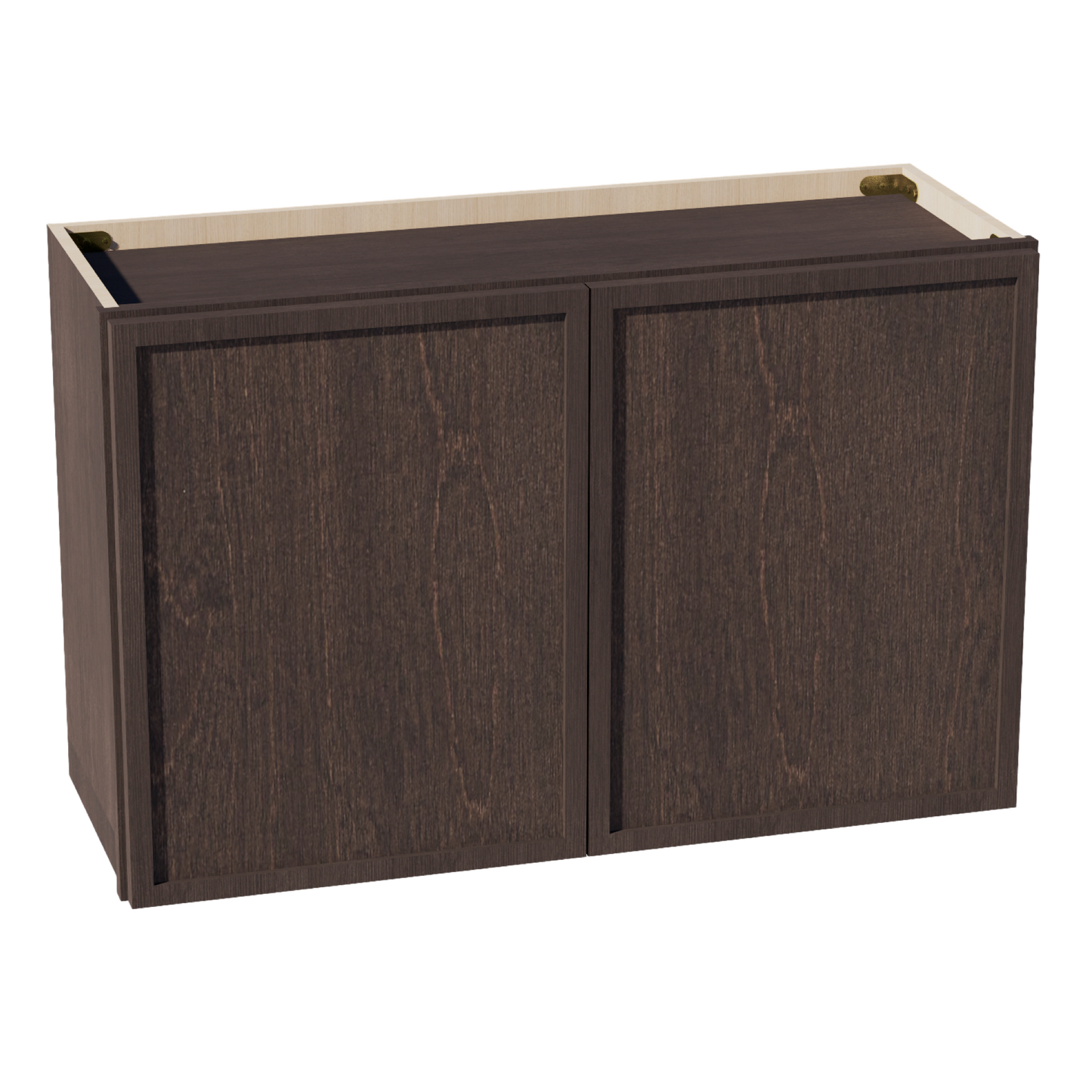 SM-W3321: Mocha Brown Slim Shaker 33"W x 21"H 2 Doors Standard Wall Bridge Cabinet