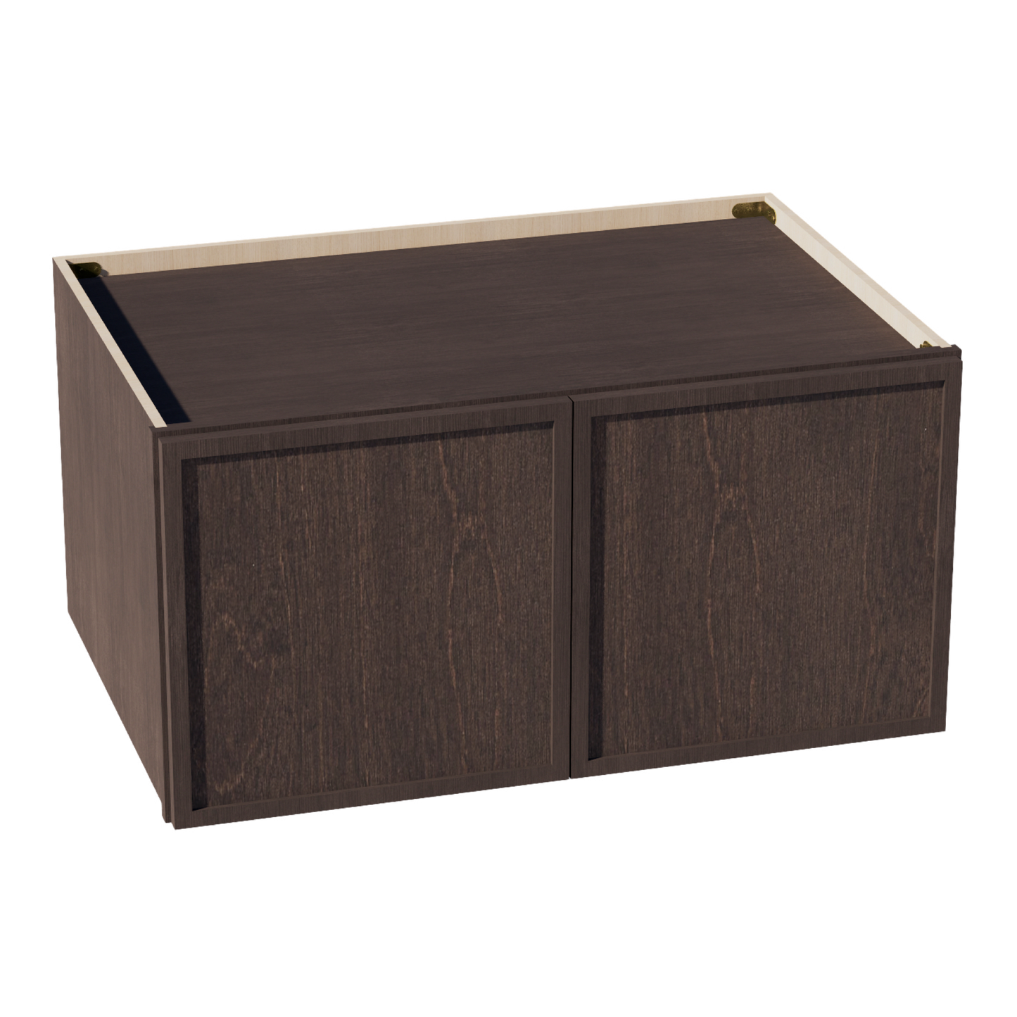 SM-W361824: Mocha Brown Slim Shaker 36"W x 18"H x 24"D 2 Doors Standard Bridge Wall Cabinet