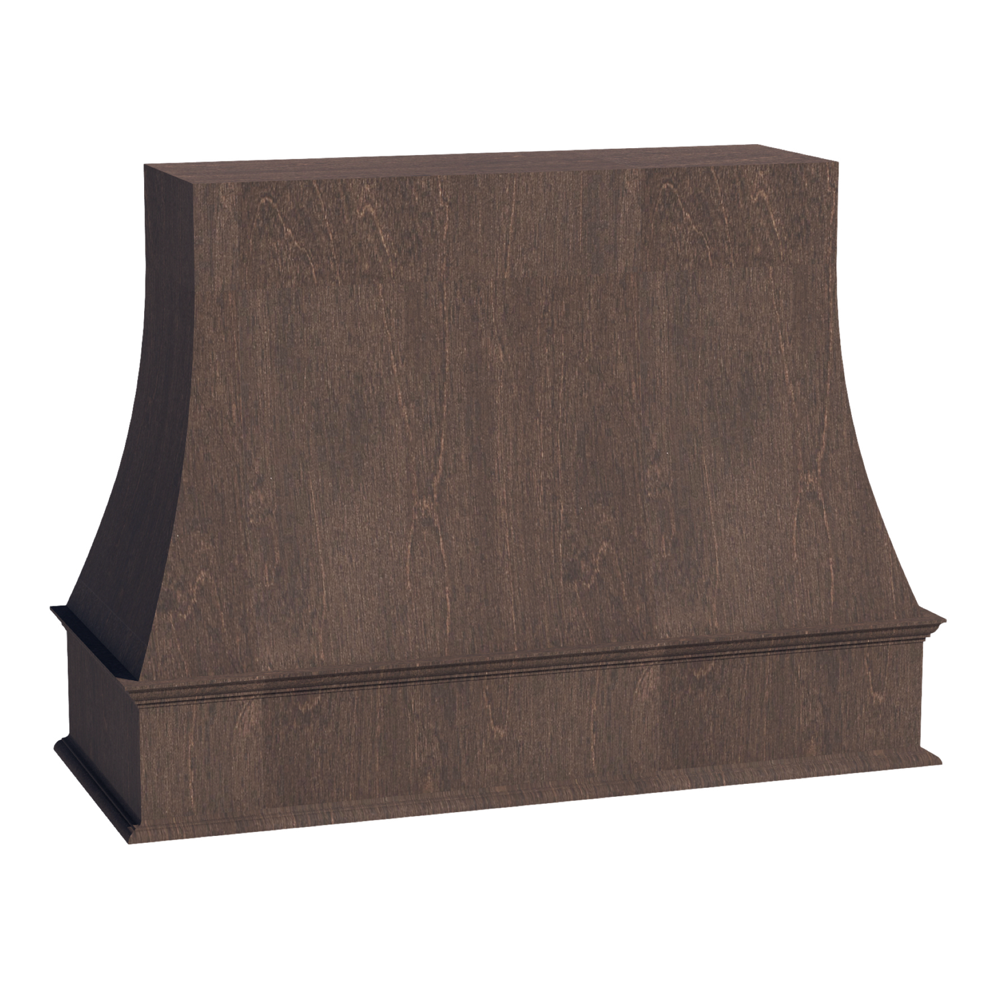 SM-WRH4836: Mocha Brown Slim Shaker 48"W x 36"H Wood Wall Mounted Range Hoods