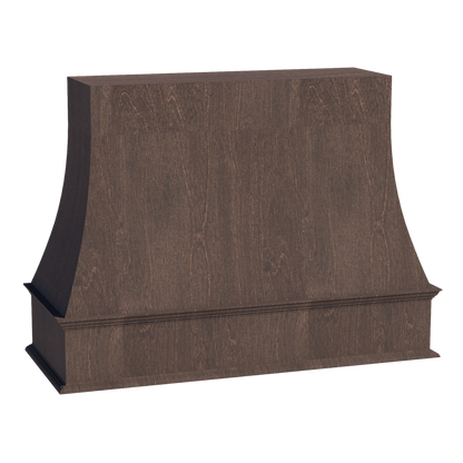 SM-WRH4836: Mocha Brown Slim Shaker 48"W x 36"H Wood Wall Mounted Range Hoods