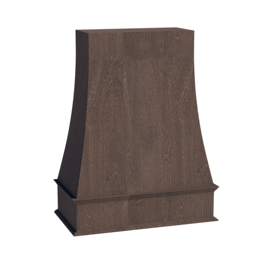 SM-WRH4836: Mocha Brown Slim Shaker 48"W x 36"H Wood Wall Mounted Range Hoods