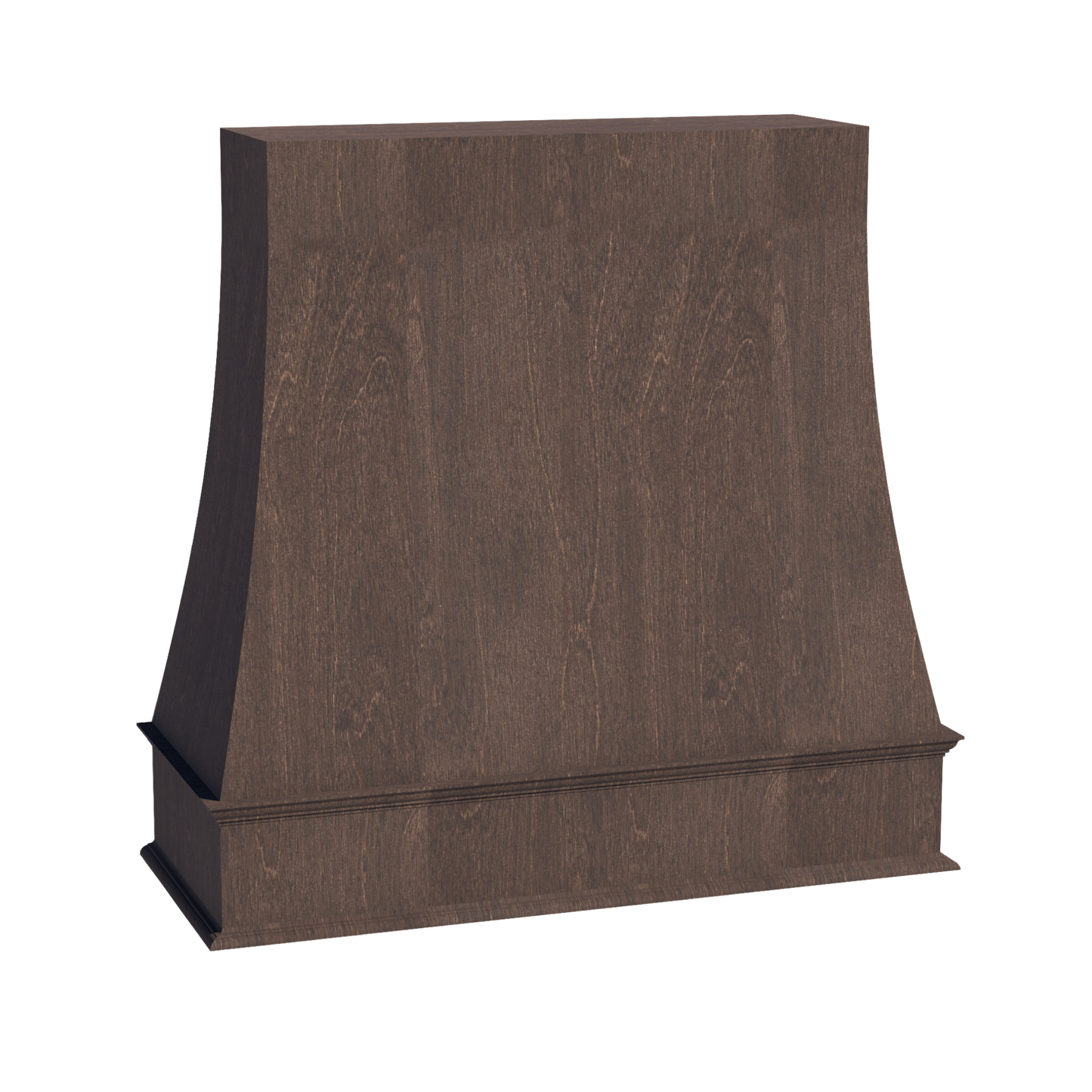 SM-WRH4848: Mocha Brown Slim Shaker 48"W x 48"H Wood Wall Mounted Range Hoods