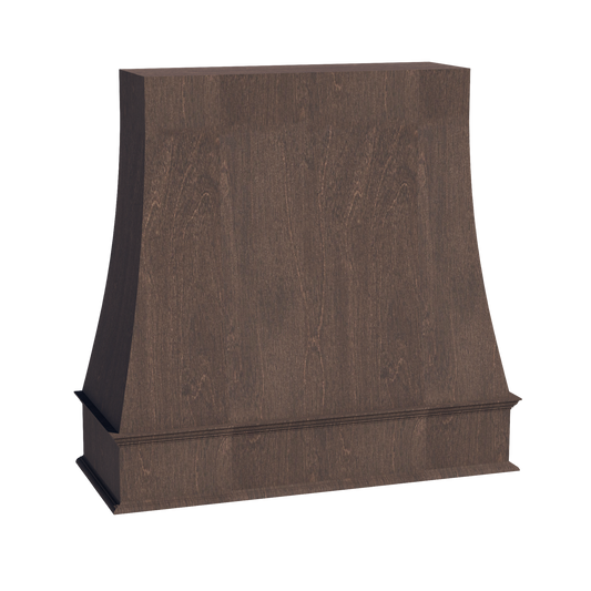 SM-WRH4848: Mocha Brown Slim Shaker 48"W x 48"H Wood Wall Mounted Range Hoods