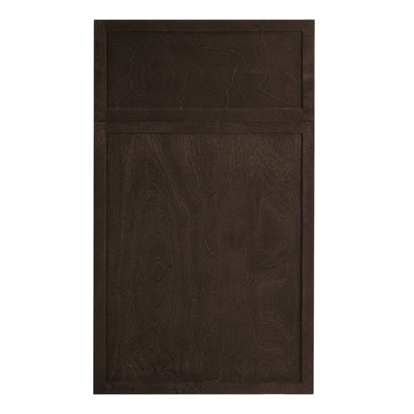 SM-W3315: Mocha Brown Slim Shaker 33"W x 15"H 2 Doors Standard Wall Bridge Cabinet