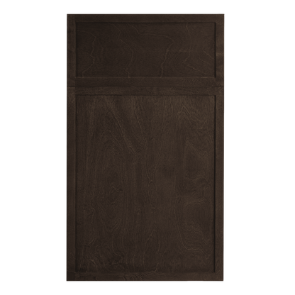 SM-W3315: Mocha Brown Slim Shaker 33"W x 15"H 2 Doors Standard Wall Bridge Cabinet