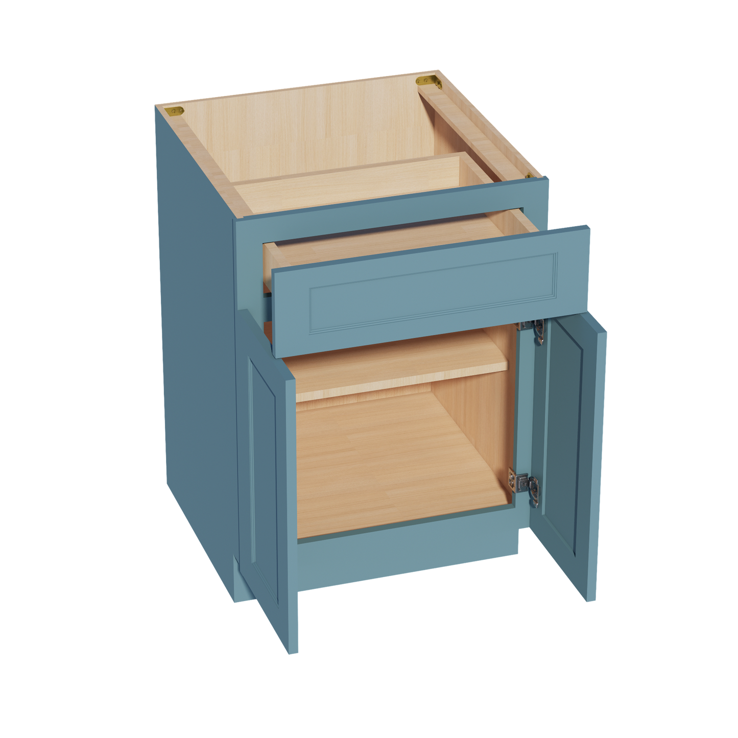 TG-B24: Soft Green Shaker 24" 1 Drawer 2 Doors Standard Base Cabinet