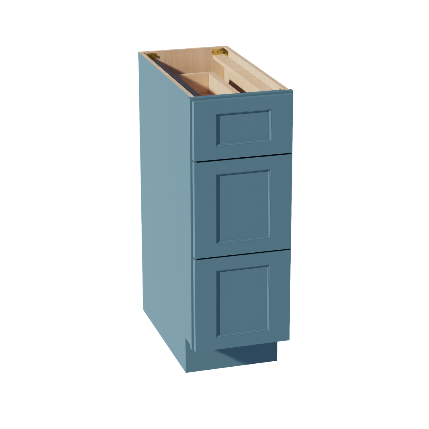 TG-DB12: Soft Green Shaker 12" 3 Drawers Base Cabinet