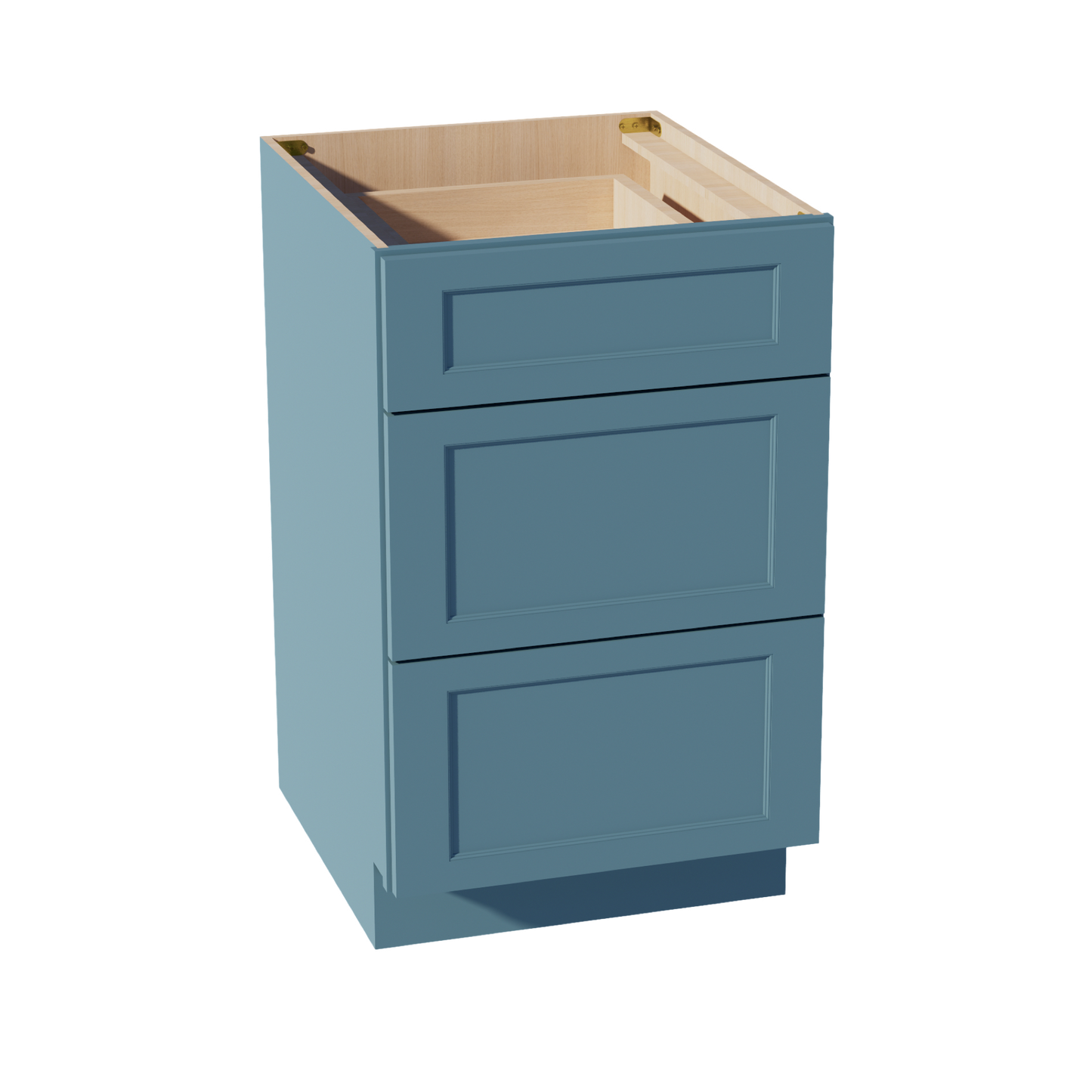 TG-DB21: Soft Green Shaker 21" 3 Drawers Base Cabinet