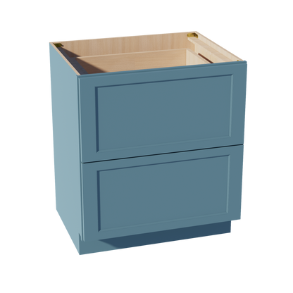 TG-DB30-2: Soft Green Shaker 30" 2 Drawers Base Cabinet