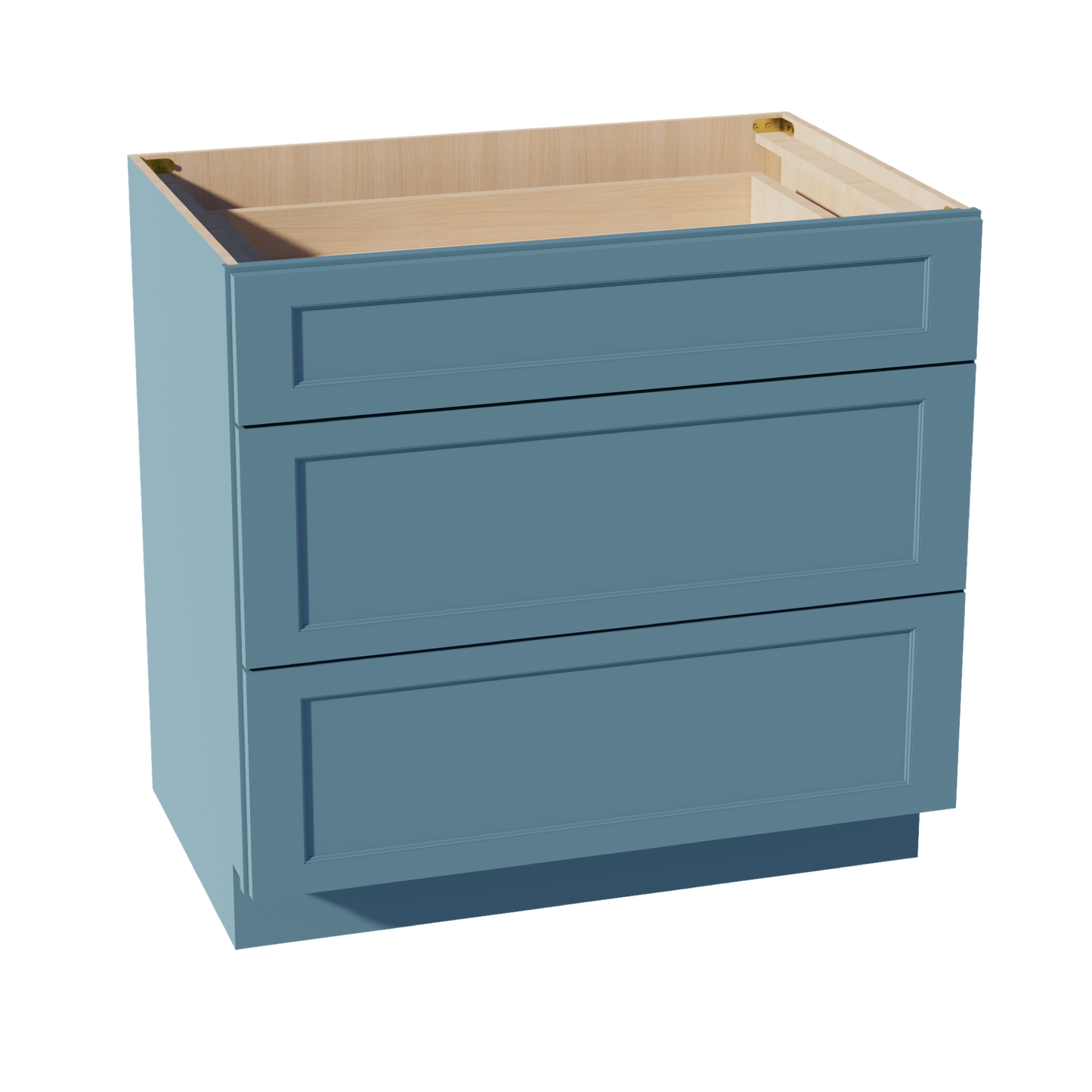 TG-DB36: Soft Green Shaker 36" 3 Drawers Base Cabinet