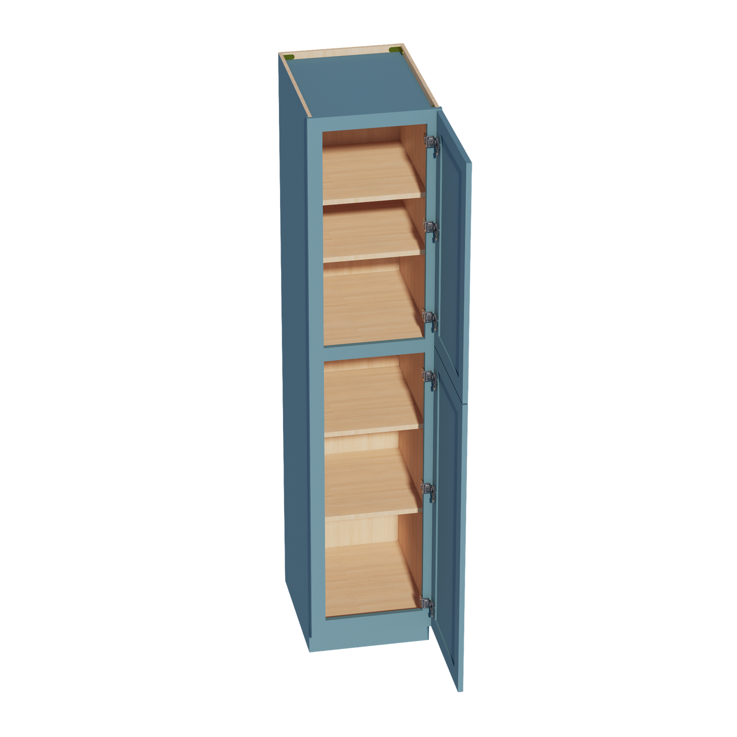 TG-TP1884: Soft Green Shaker 18"W x 84"H x 24"D 2 Doors & 5 Shelves Tall Shelf Pantry Cabinets