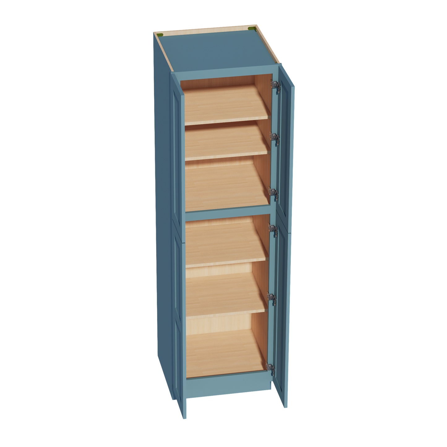 TG-TP2484: Soft Green Shaker 24"W x 84"H x 24"D 5 Door & 5 Shelves Tall Shelf Pantry Cabinets