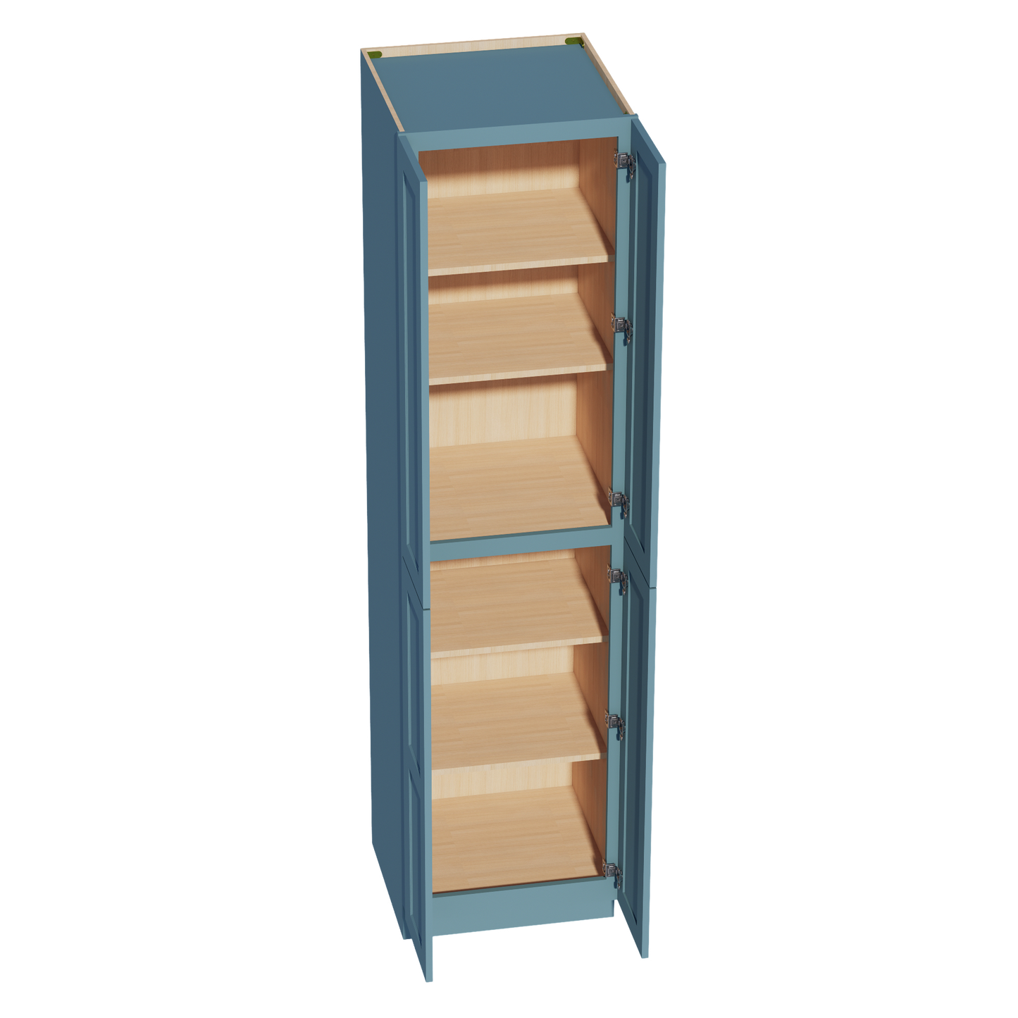 TG-TP2496: Soft Green Shaker 24"W x 96"H x 24"D 4 Door & 6 Shelves Tall Shelf Pantry Cabinets