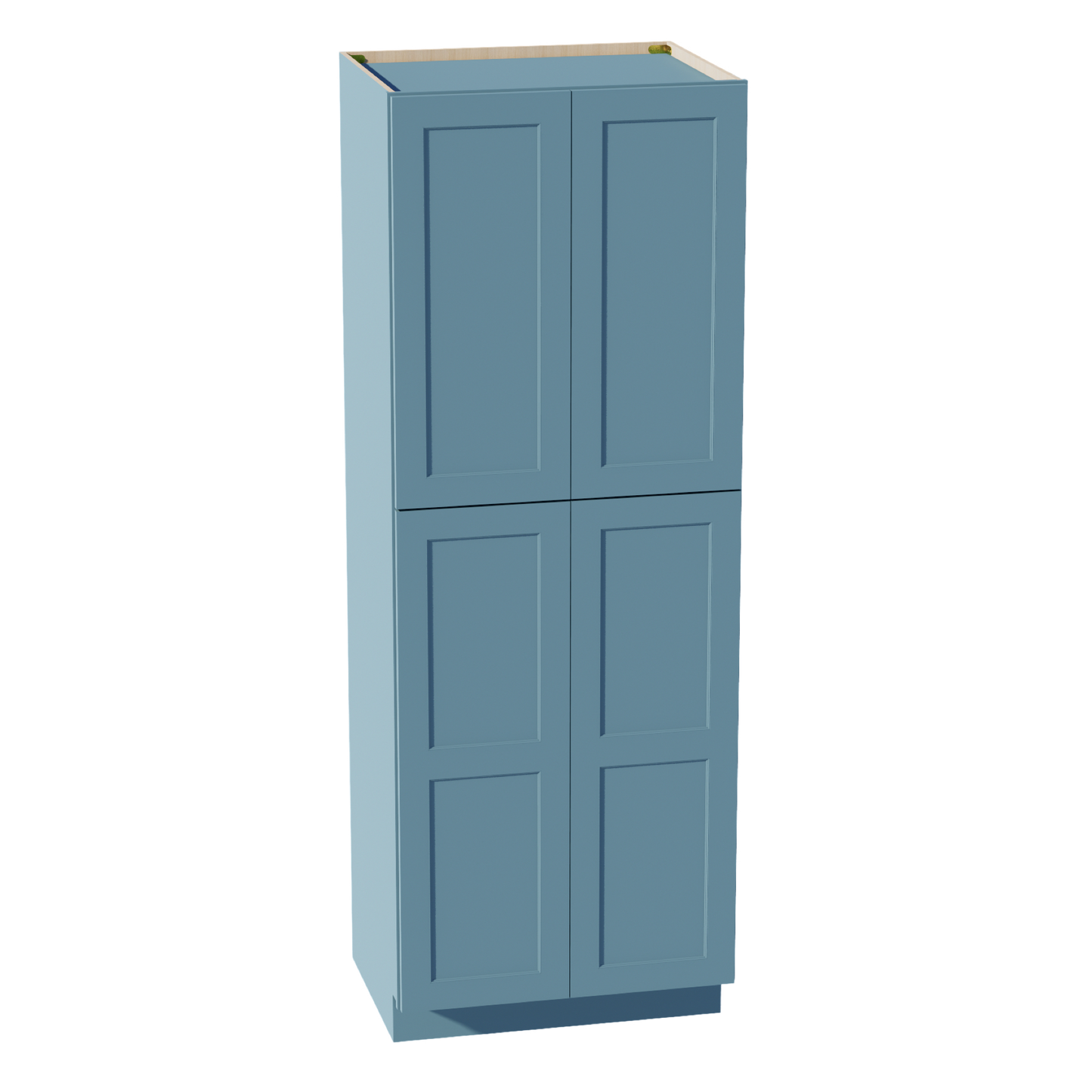 TG-TP3084: Soft Green Shaker 30"W x 84"H x 24"D 4 Door & 5 Shelves Tall Shelf Pantry Cabinets