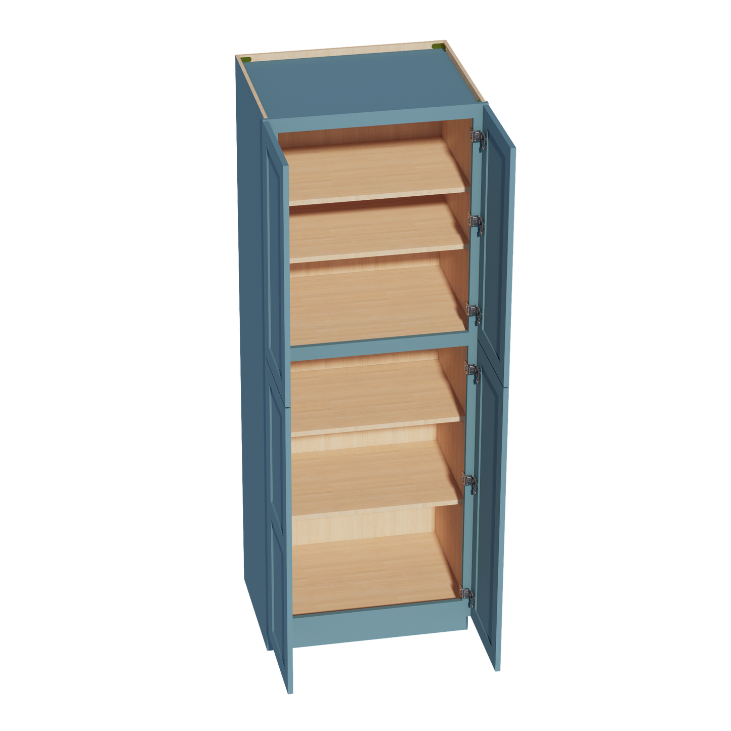 TG-TP3084: Soft Green Shaker 30"W x 84"H x 24"D 4 Door & 5 Shelves Tall Shelf Pantry Cabinets