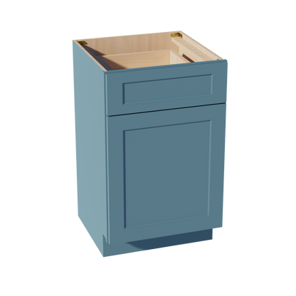 TG-VB2121: Soft Green Shaker 21"W x 34-1/2"H x 21"D 1 Door & 1 Drawer Single Door Vanity Base Cabinets