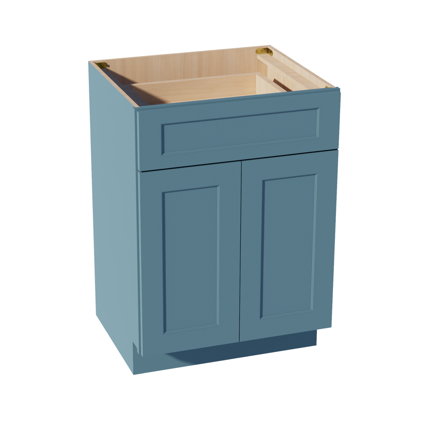 TG-VB2421: Soft Green Shaker 24"W x 34-1/2"H x 21"D 2 Doors & 1 Drawer Double Door Vanity Base Cabinets