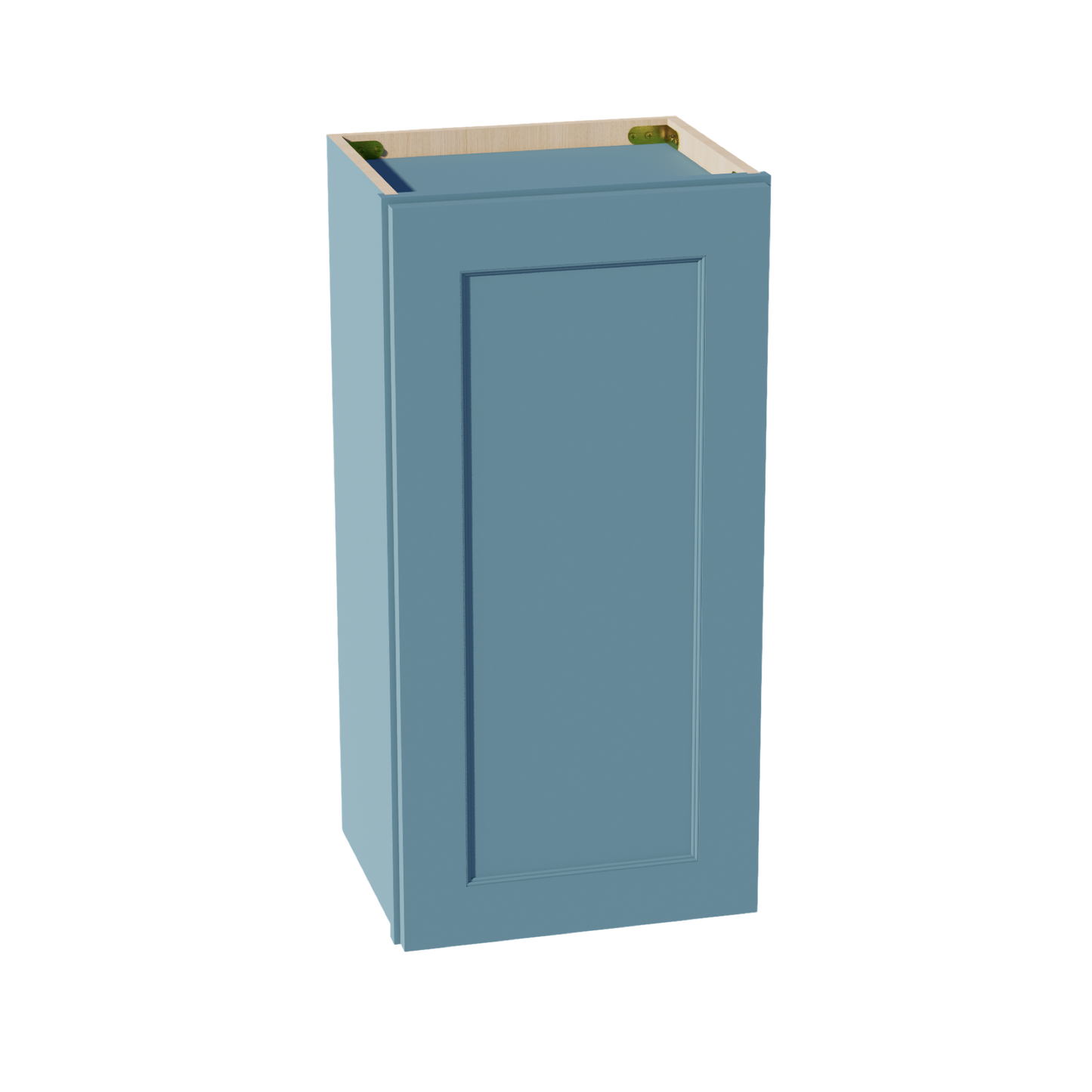 TG-W1530: Soft Green Shaker 15"W x 30"H 1 Door & 2 Shelves Standard Wall Cabinet