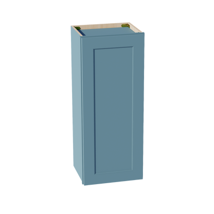 TG-W1536: Soft Green Shaker 15"W x 36"H 1 Door & 2 Shelves Standard Wall Cabinet