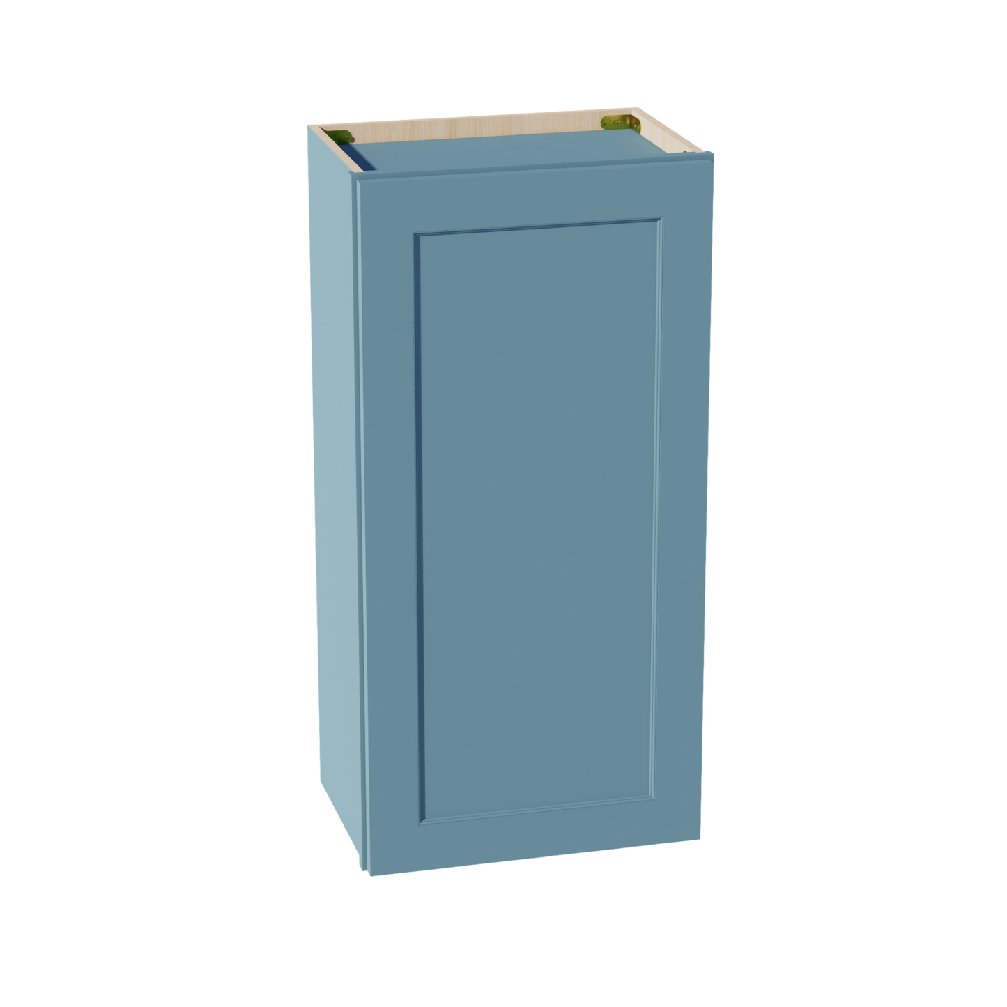 TG-W1836: Soft Green Shaker 18"W x 36"H 1 Door & 2 Shelves Standard Wall Cabinet