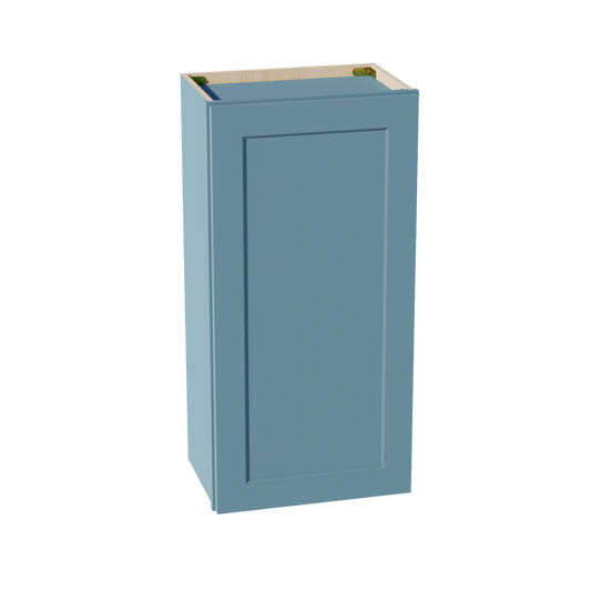 TG-W1836: Soft Green Shaker 18"W x 36"H 1 Door & 2 Shelves Standard Wall Cabinet