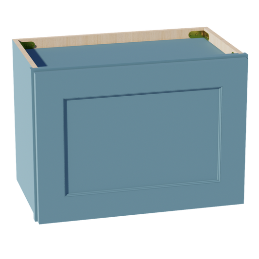 TG-W2115: Soft Green Shaker 21"W x 15"H 1 Door Standard Wall Bridge Cabinet