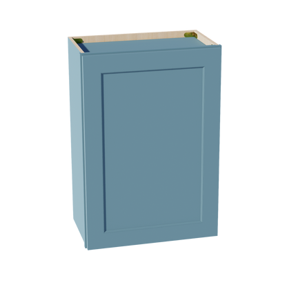 TG-W2130: Soft Green Shaker 21"W x 30"H 1 Door & 2 Shelves Standard Wall Cabinet