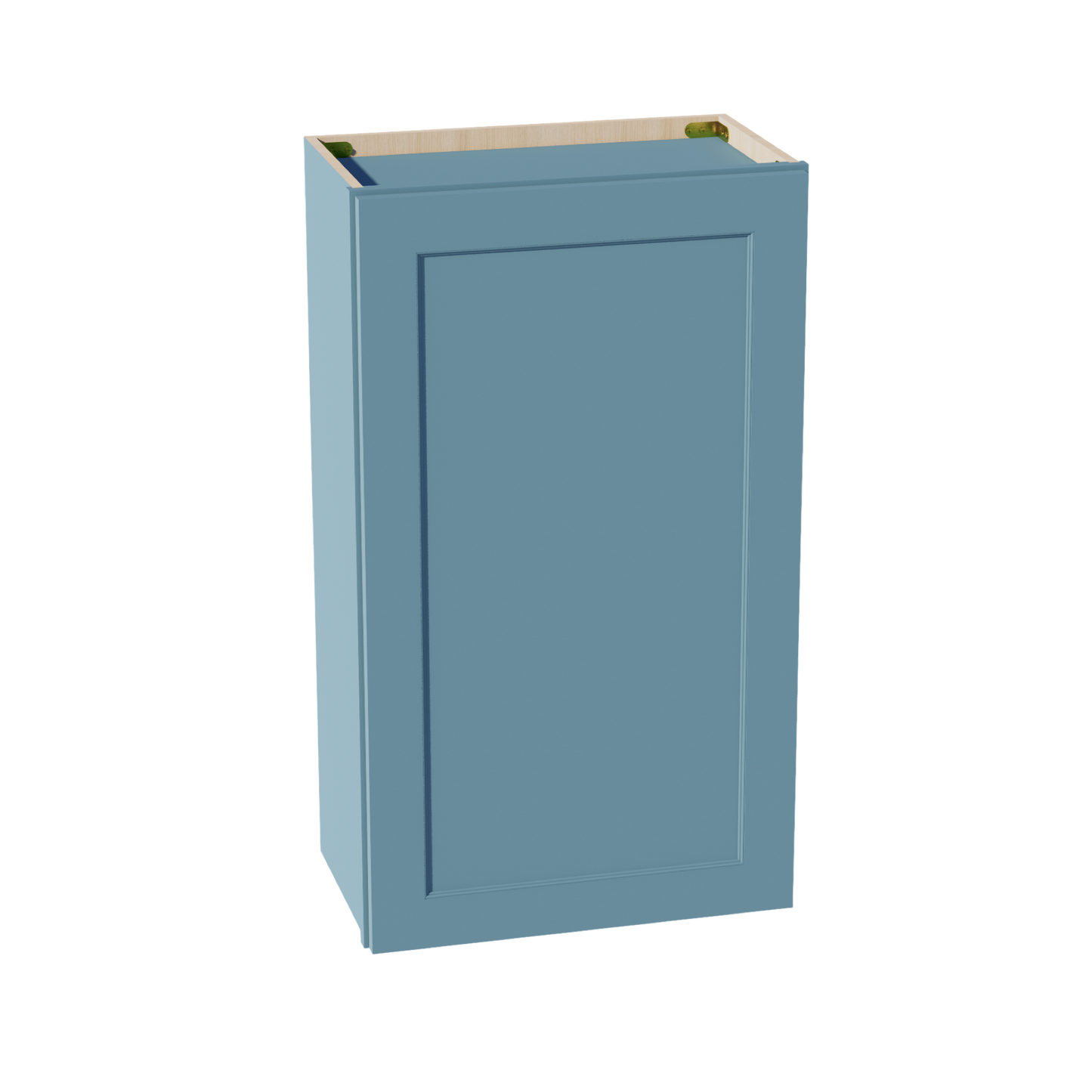 TG-W2136: Soft Green Shaker 21"W x 36"H 1 Door & 2 Shelves Standard Wall Cabinet