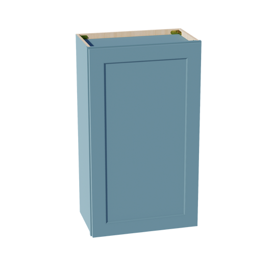 TG-W2136: Soft Green Shaker 21"W x 36"H 1 Door & 2 Shelves Standard Wall Cabinet