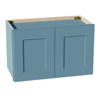 TG-W2415: Soft Green Shaker 24"W x 15"H 2 Doors Standard Wall Bridge Cabinet