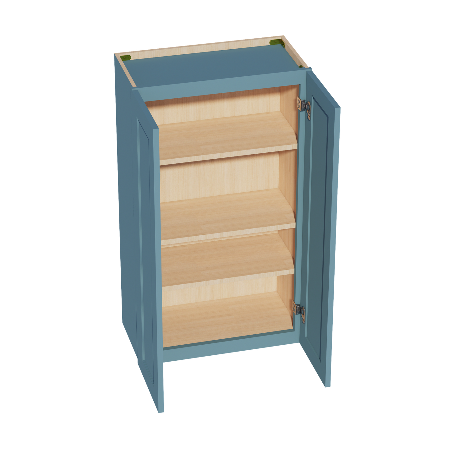 TG-W2442: Soft Green Shaker 24"W x 42"H 2 Doors & 3 Shelves Standard Wall Cabinet