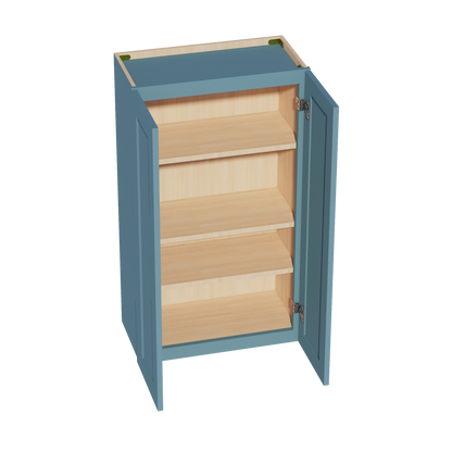 TG-W2442: Soft Green Shaker 24"W x 42"H 2 Doors & 3 Shelves Standard Wall Cabinet