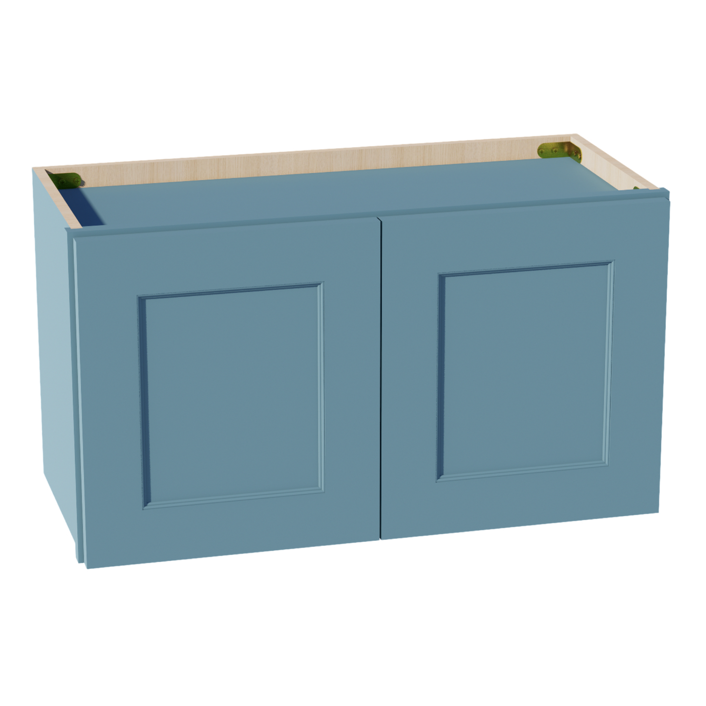 TG-W2715: Soft Green Shaker 27"W x 15"H 2 Doors Standard Wall Bridge Cabinet