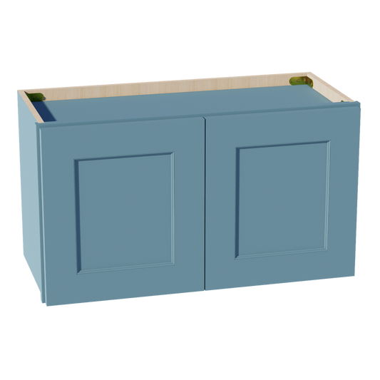 TG-W2715: Soft Green Shaker 27"W x 15"H 2 Doors Standard Wall Bridge Cabinet