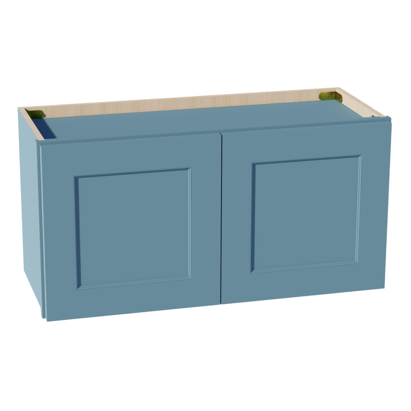 TG-W3015: Soft Green Shaker 30"W x 15"H 2 Doors Standard Wall Bridge Cabinet