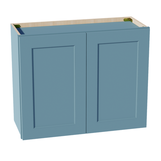 TG-W3024: Soft Green Shaker 30"W x 24"H 2 Doors Standard Wall Bridge Cabinet