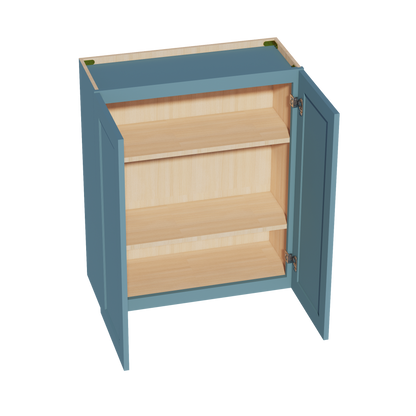 TG-W3036: Soft Green Shaker 30"W x 36"H 2 Doors & 2 Shelves Standard Wall Cabinet